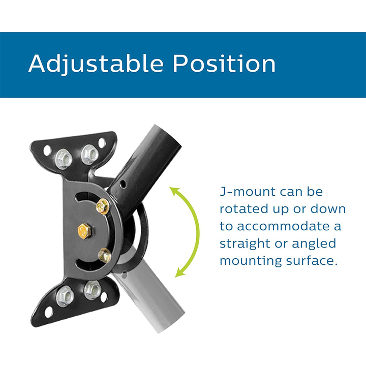 Steel Adjustable TV Antenna Mounting Bracket Mount J-Brackets