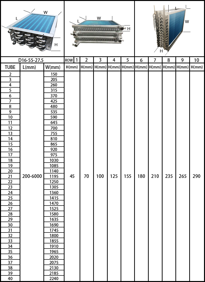 Aluminum Fin Stainless Steel SS304 Tube Heat Exchanger