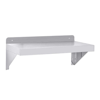 Stainless Steel Wall Floating Shelf with Steel Bracket for Restaurant Kitchen Bar