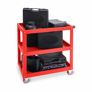 3-Tier Utility Rolling Tool Storage Cart with Lockable Wheels