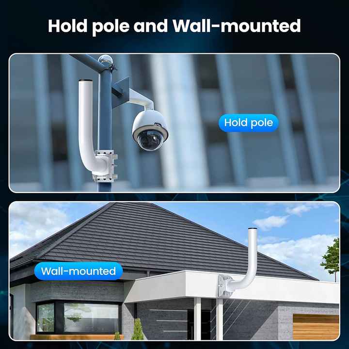  Outdoor Wireless Bridge Pole Wall-Mounted Antenna Mounting Steel Brackets