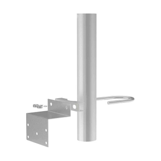 Silver Steel Antenna Mounting Bracket with Double U-Bolts 