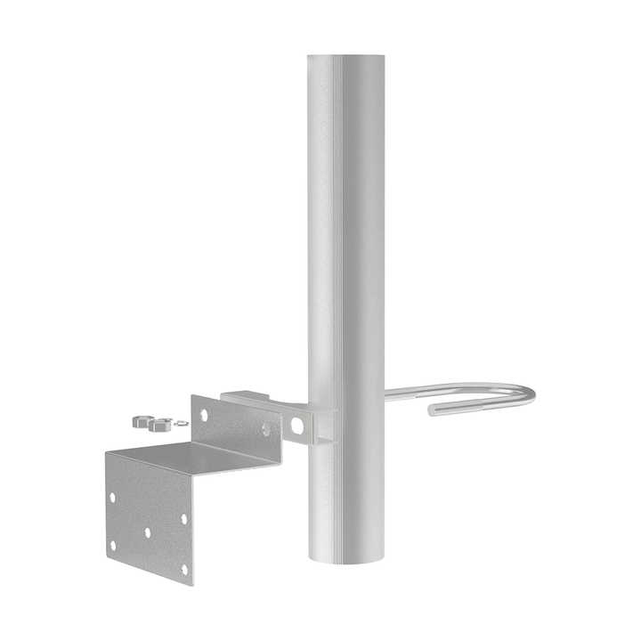 Silver Steel Antenna Mounting Bracket with Double U-Bolts 