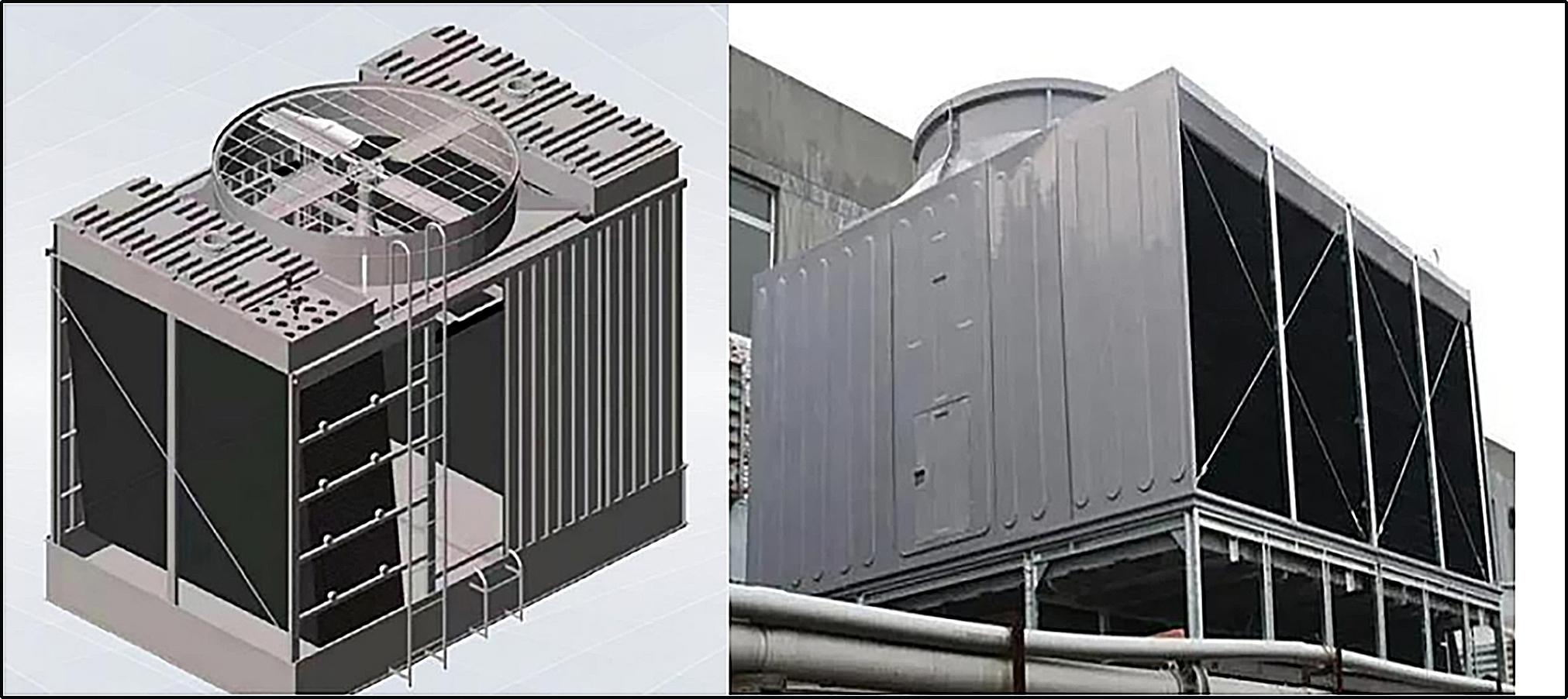 Water Closed Cooling Tower Refrigeration Evaporative Condenser Wet Air Cooler