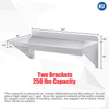 Stainless Steel Wall Floating Shelf with Steel Bracket for Restaurant Kitchen Bar