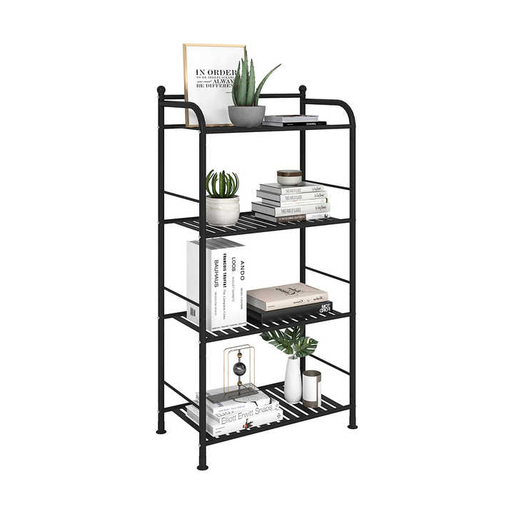 3/4/5 Tier Bathroom Storage Open Shelf Unit Free-Standing Metal Corner Rack