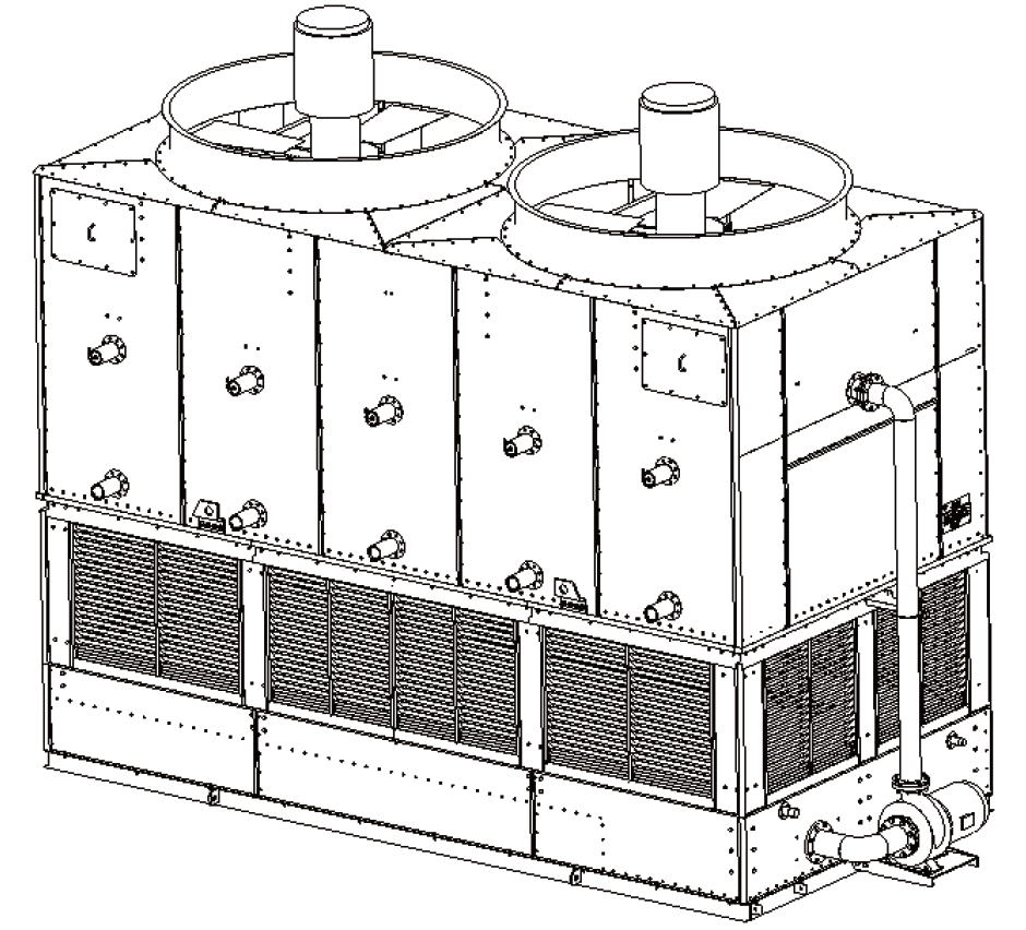 Factory Directly Supply Industrial Cooling Tower Circular Closed Cooling Tower