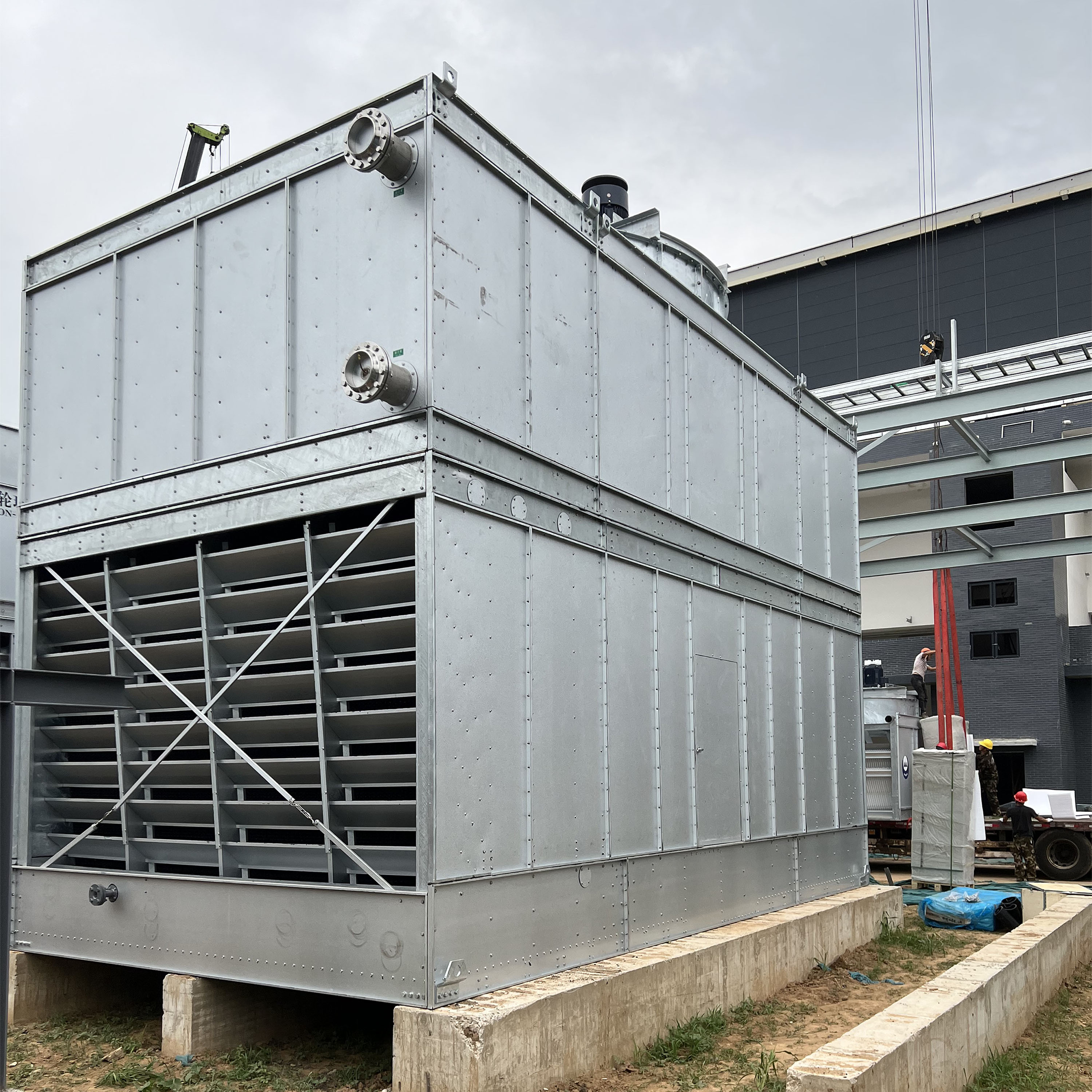 DYMACHINE Customized Industrial Closed Cooling Tower Evaporative Condenser Wet Air Cooler Water for Industrial Refrigeration